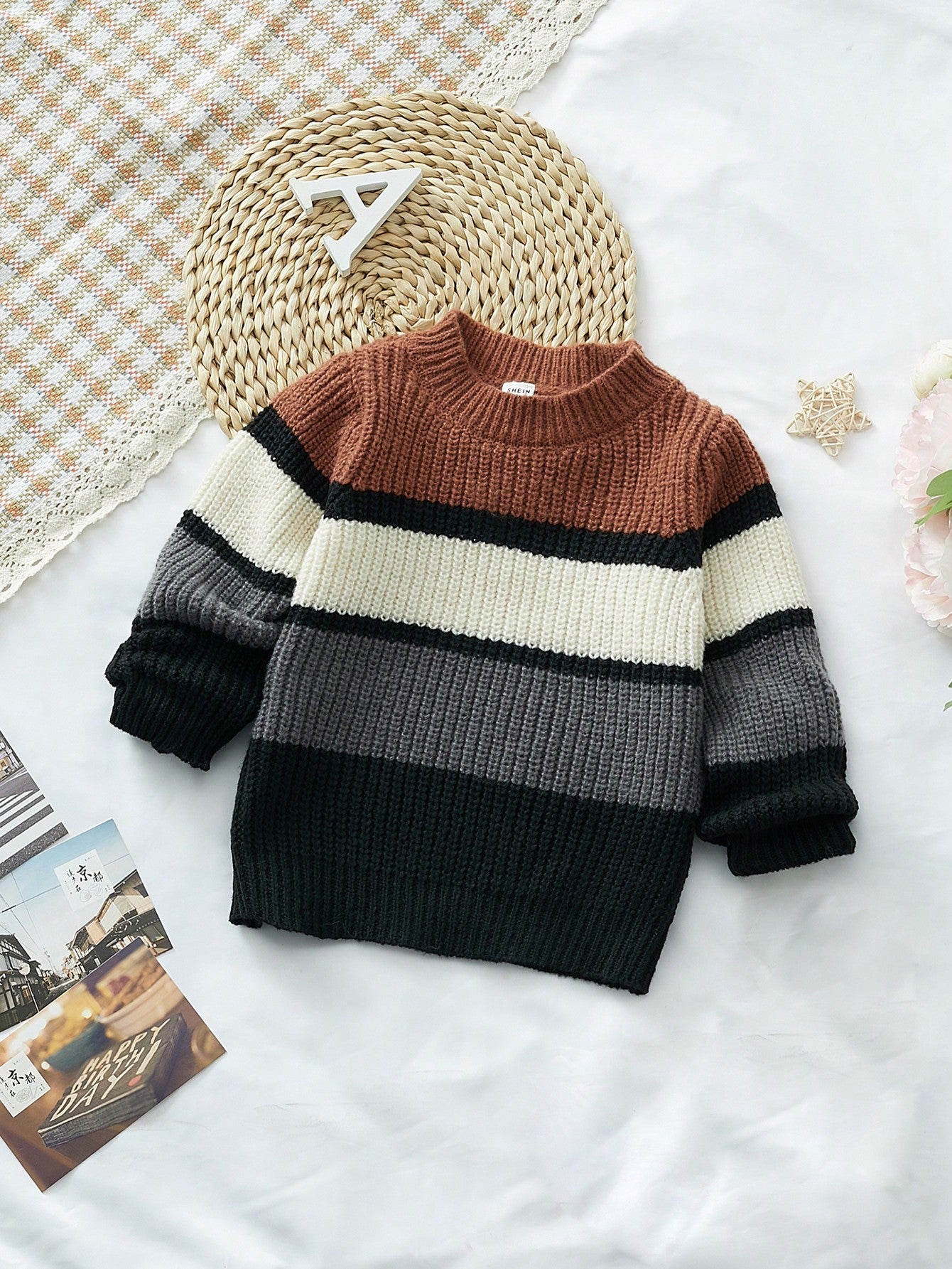Kids EVRYDAY Young Boy Color Block Ribbed Knit Sweater
